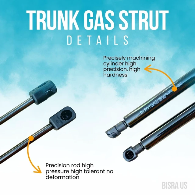 Alt view image 4 of 5 - BISRA Trunk Gas Strut compatible with Hyundai Santa Fe 2001-2006 Rear Hatch Struts Set of 2 550N 22.64 in (575 mm)