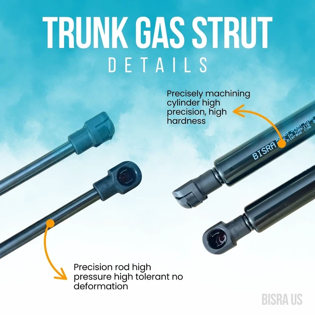 Alt view image 4 of 5 - BISRA Trunk Gas Strut Compatible with Toyota Prius 2016-2022 Rear Trunk Lid Lift Support 2-Piece Set 640N 18.2 in (462.28 mm)