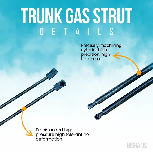 Alt view image 4 of 5 - BISRA Trunk Gas Strut compatible with Toyota Prius V 2012-2017 Rear Hatch Struts Set of 2 555N (124.77 lbf) 25 in (635 mm)