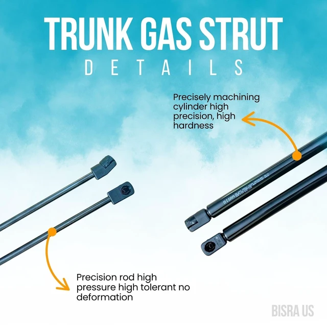 Alt view image 4 of 5 - BISRA Rear Hatch Struts Compatible with Ford Focus C-MAX CMAX 2013-2018, Trunk Gas Strut 580N (130.39 lbf), Extended Length 27.75 in (704.85 mm), Set of 2