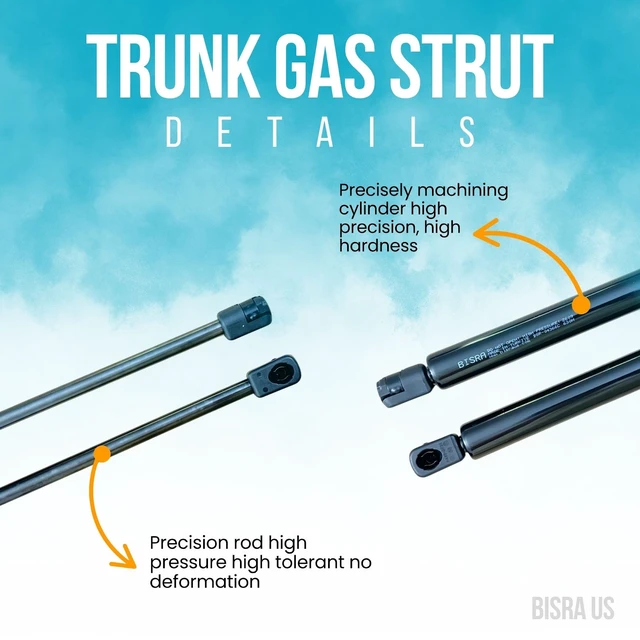 Alt view image 4 of 5 - BISRA Trunk Gas Strut, Compatible with Jeep Commander 2005-2010, 630N ( 141.62 lbf) Rear Hatch Struts, Extended Length 26.62 in (676.15 mm), Set of 2