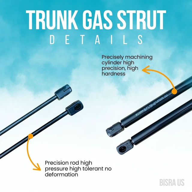 Alt view image 4 of 5 - BISRA Trunk Gas Strut compatible with Kia Sportage 2017-2022 Rear Hatch Struts 600N (134.9 lbf) Extended Length 22.25 in (565.15 mm) 2-Piece Set