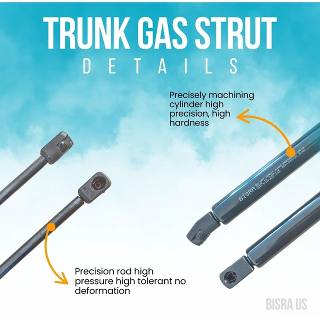 Alt view image 4 of 5 - BISRA Trunk Gas Strut compatible with Honda CRV CR-V RE 2007-2012 Tailgate Lift Supports Shock Struts Rear Hatch Set of Two 25.50 in (647.7 mm) 510N