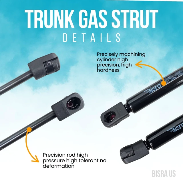 Alt view image 5 of 7 - BISRA Trunk Gas Strut, Compatible with Honda HR-V 2016-2022, 520 N (117 lbf) Pushing Force, 22.48 in (571 mm) Extended / 9.65 in (245 mm) Compressed