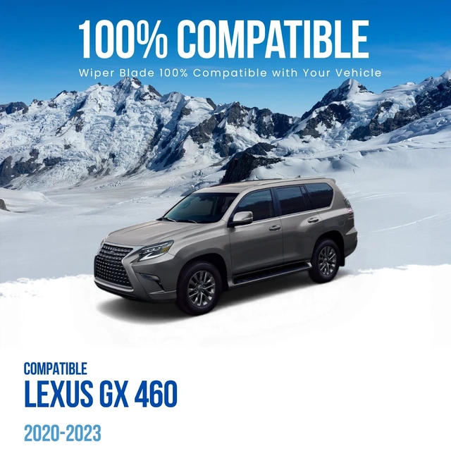 Alt view image 2 of 6 - MAXTEL Wiper Blade compatible with Lexus GX 460 2020-2023, Front Set of Two, Driver Side 26 in (650 mm), Passenger Side 20 in (500 mm)