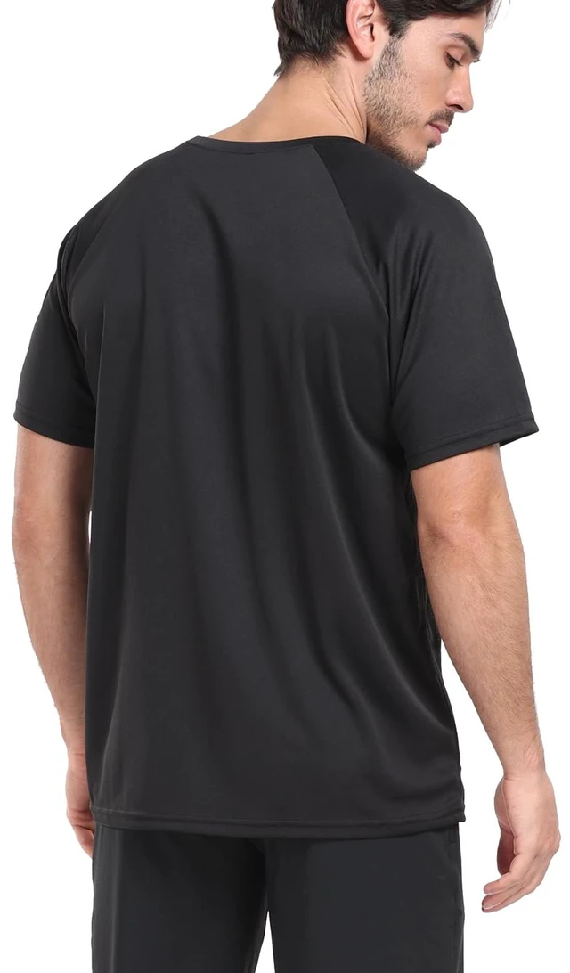 Alt view image 2 of 7 - 5 Pack Running Shirts Men Sport Tops Dry Fit Gym Wicking Athletic T Shirts Breathable Cool Workout Shirts L
