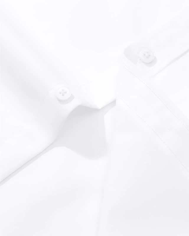 Alt view image 5 of 5 - White Button Down Shirt Men Regular Fit Stretch Stain Shield Long Sleeve Solid Party Wedding Shirts,White,Medium
