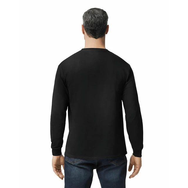 Alt view image 4 of 6 - Men's Heavy Cotton Long Sleeve T-Shirt, Style G5400, 2-Pack, Black, X-Large