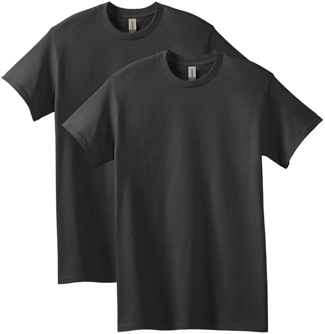 Main image of mens Heavy Cotton T-shirt, Style G5000, Multipack Shirt, Black (2-pack), X-Large US