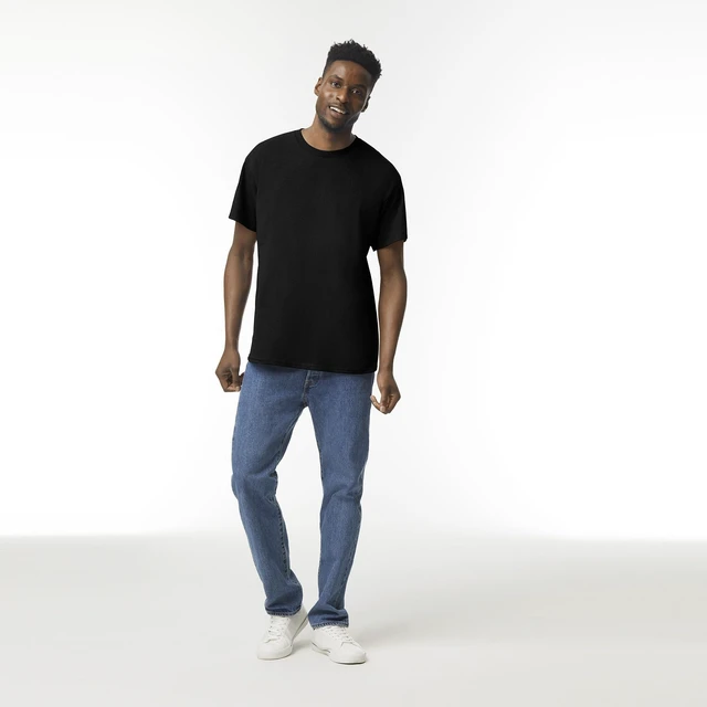 Alt view image 3 of 7 - mens Heavy Cotton T-shirt, Style G5000, Multipack Shirt, Black (2-pack), X-Large US