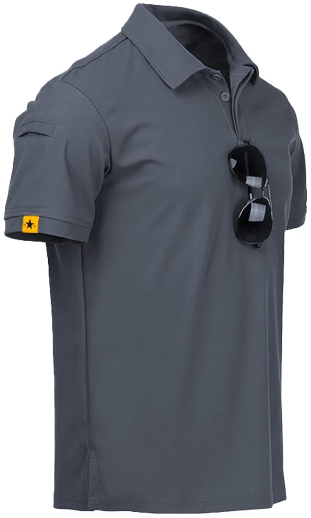 Main image of Mens Polo Shirt Short Sleeve Moisture Wicking Athletic Golf Polos XL | Breathable, Quick-Drying, Lightweight, Stretchy. Business Casual, Daily, Outdoor, Sport, Tactical, Work Shirts, Big and Tall