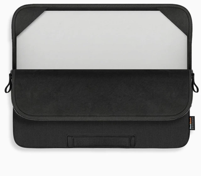 Alt view image 2 of 7 - 15.6-16 inch Laptop Sleeve Protective Briefcase Computer Bag-Black | Waterproof Polyester, Fits Most Laptop Models, Shockproof Interior, Smooth Zippers, Slim Profile