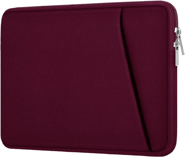 Main image of Laptop Sleeve Case 15.6 inch, Durable Briefcase Shockproof Protective Cover, Handbags Portable Laptop Bag for 15.6 inch HP Dell Asus Lenovo, Computer Case with Front Pocket, Wine Red