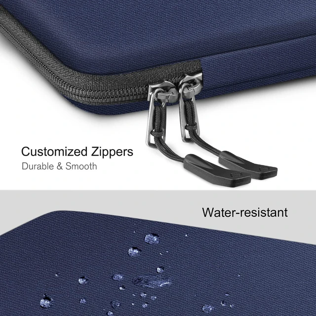 Alt view image 6 of 7 - Hard Laptop Sleeve Case for 15.6 inch Chromebook Waterproof Navy | Shockproof Computer Case Compatible with HP Dell Razer Samsung Laptop Chromebook
