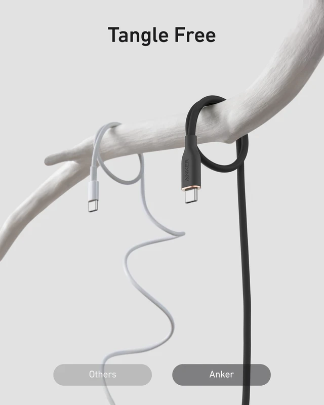 Alt view image 3 of 7 - USB A to USB C Cord, Flow Cord, USB to USB C Cable (2Pack,6FT,Black) | Fast Charging for iPhone 17 / 16 Series, and More