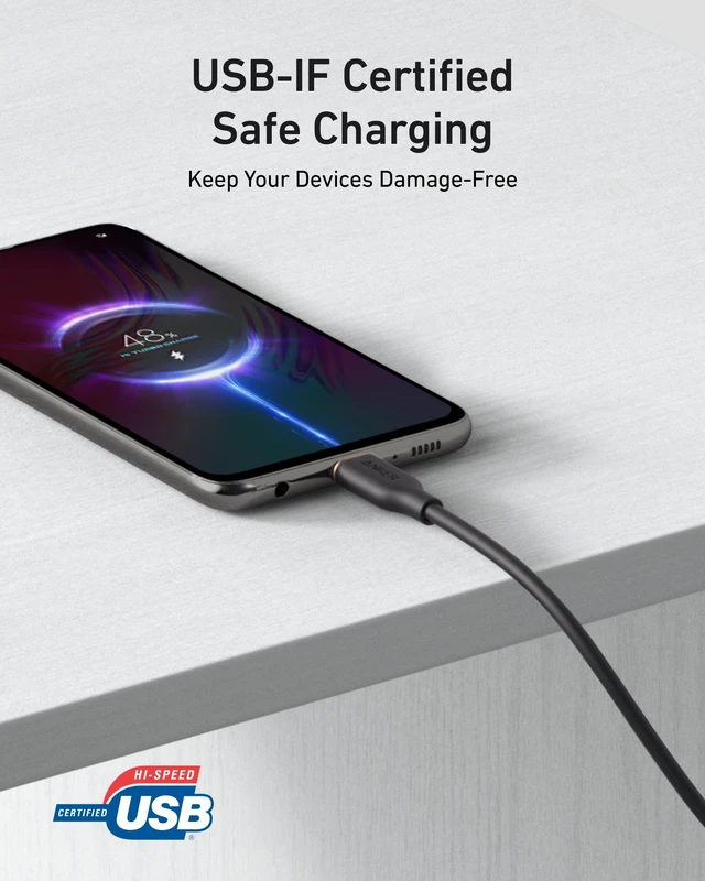 Alt view image 5 of 7 - USB A to USB C Cord, Flow Cord, USB to USB C Cable (2Pack,6FT,Black) | Fast Charging for iPhone 17 / 16 Series, and More
