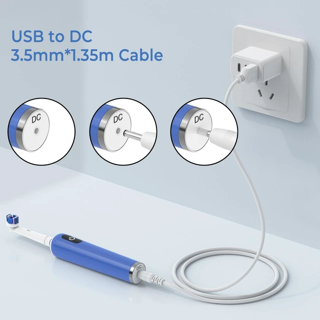 Alt view image 6 of 7 - 2 Pack USB Type-A Male to 3.5 x 1.35mm DC 5V 1A Plug Barrel Connector Charge Cable for USB Fans Desk Lamps Mini Charging Speakers Electronic Devices