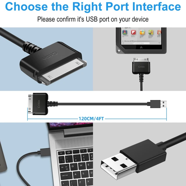 Alt view image 2 of 7 - 5V 2A Power Adapter Wall Charger & 4 FT Black USB Charging Cable | Data Cord for Barnes Noble Nook HD 7'' 9" Inch BNTV400 BNTV600 Tablet USB Charging Cable Cord Wire