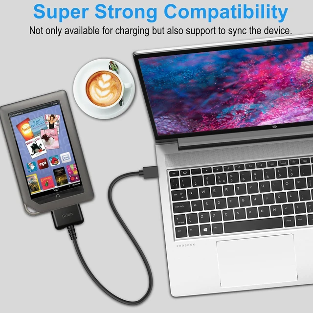 Alt view image 5 of 7 - 5V 2A Power Adapter Wall Charger & 4 FT Black USB Charging Cable | Data Cord for Barnes Noble Nook HD 7'' 9" Inch BNTV400 BNTV600 Tablet USB Charging Cable Cord Wire