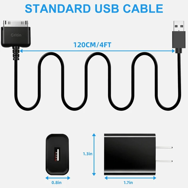 Alt view image 7 of 7 - 5V 2A Power Adapter Wall Charger & 4 FT Black USB Charging Cable | Data Cord for Barnes Noble Nook HD 7'' 9" Inch BNTV400 BNTV600 Tablet USB Charging Cable Cord Wire