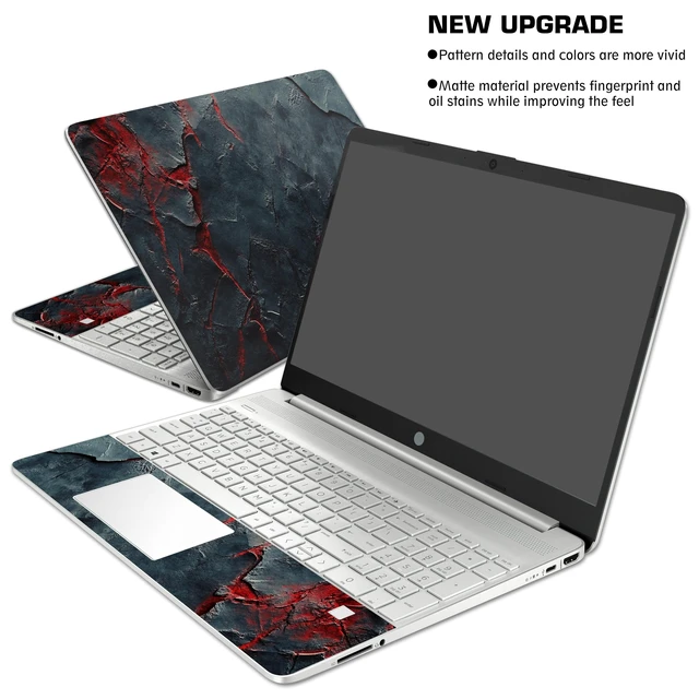 Alt view image 2 of 6 - Laptop Skin Decal HP 15.6" - Rustic, Laptop Cover Sticker, No Cutting Required, No Bubble, Waterproof, Scratch Resistant - Including Wide Screen and Wrist Pad