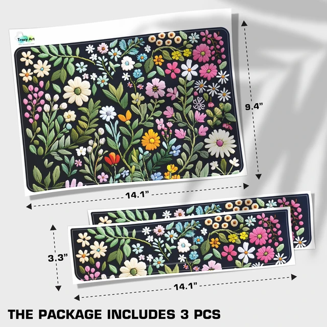 Alt view image 2 of 7 - Laptop Skin Decal HP 15.6" - Botanical, Laptop Cover Sticker, No Cutting Required, No Bubble, Waterproof, Scratch Resistant - Including Wide Screen and Wrist Pad