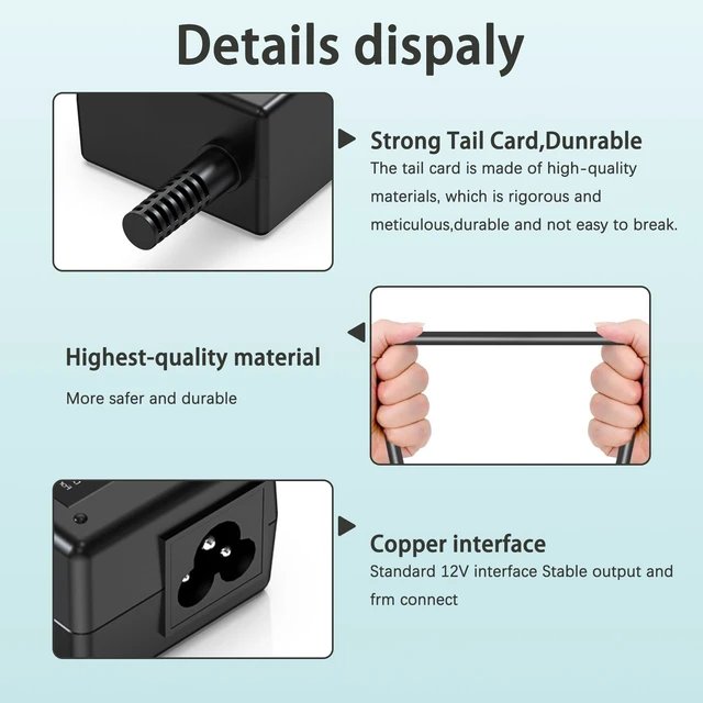 Alt view image 3 of 6 - 65W USB C Charger Replacement for Lenovo ThinkPad X1 X13 T14 T15 E14 E15 T480s T490 E480 Yoga 7i 9i Thinkbook 13s 14 15 16 Plus G4 Fast Charging Type C Laptop Power Cord Adapter