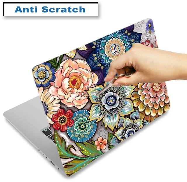 Alt view image 3 of 7 - Laptop Vinyl Skin Sticker Cover for 12 13" 13.3" 14" 15" 15.4" 15.6" Laptop | Decal Skin Cover Art Protector Notebook PC (2 Wrist Pad Skins Included), Decorative Waterproof Removable, Colorful Flowers