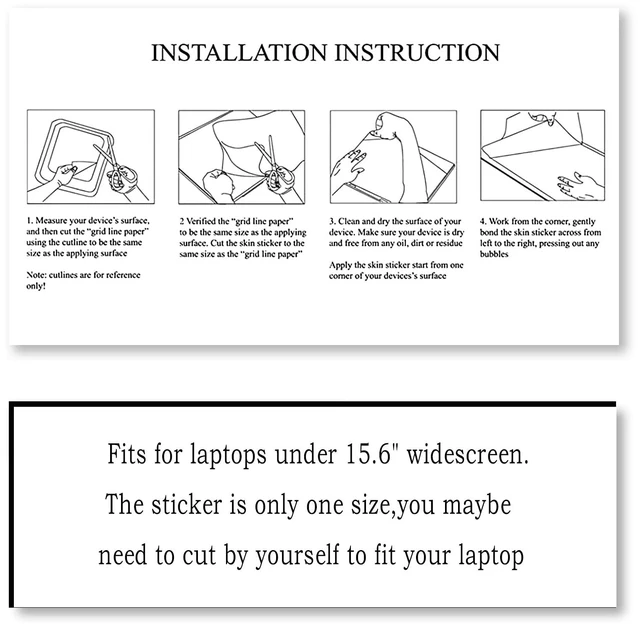 Alt view image 6 of 7 - Laptop Vinyl Skin Sticker Cover for 12 13" 13.3" 14" 15" 15.4" 15.6" Laptop | Decal Skin Cover Art Protector Notebook PC (2 Wrist Pad Skins Included), Decorative Waterproof Removable, Colorful Flowers