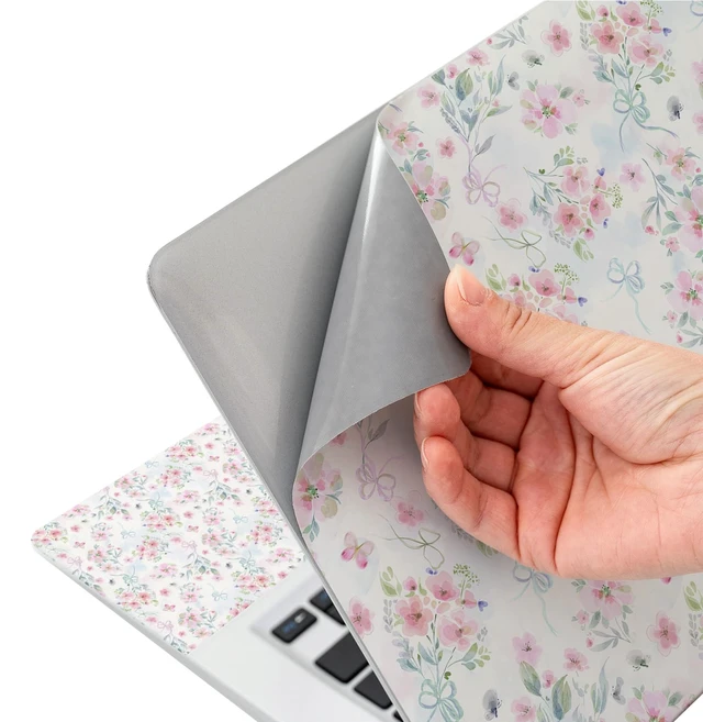 Alt view image 6 of 7 - 11.6 13 13.3 14 15 15.6 inches Netbook Laptop Skin Sticker Decal Reusable Protector Cover Case for Laptop Notebook chromebook Pink Flowers W-NEK-48