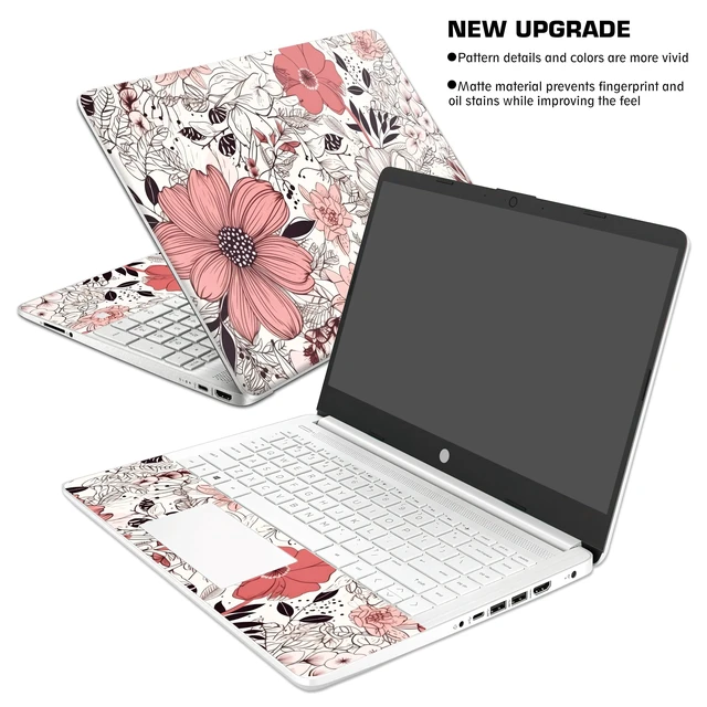 Alt view image 3 of 6 - Laptop Skin Decal HP 15.6" - Botanical, Laptop Cover Sticker, No Cutting Required, No Bubble, Waterproof, Scratch Resistant - Including Wide Screen and Wrist Pad