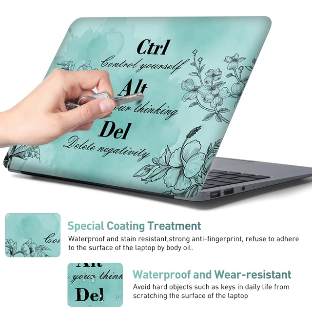 Alt view image 6 of 7 - 15 15.4 15.6 13 13.3 14 12 12.1 in Skin Laptop Sticker Decal, Netbook Skins for Notebook, Universal Vinyl Laptop Decor Cover, Art Protector I Teal Inspirational with Positive Quotes Ctrl Alt Del