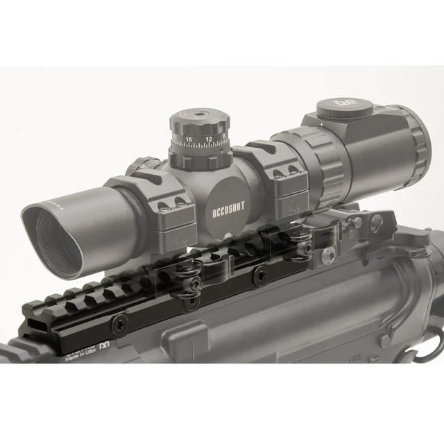Alt view image 2 of 7 - Leapers MT-RSX5L Inc., UTG Super Slim Picatinny Riser Mount, 1/2" Height, 13 Slots, black