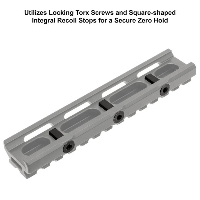 Alt view image 6 of 7 - Leapers MT-RSX5L Inc., UTG Super Slim Picatinny Riser Mount, 1/2" Height, 13 Slots, black