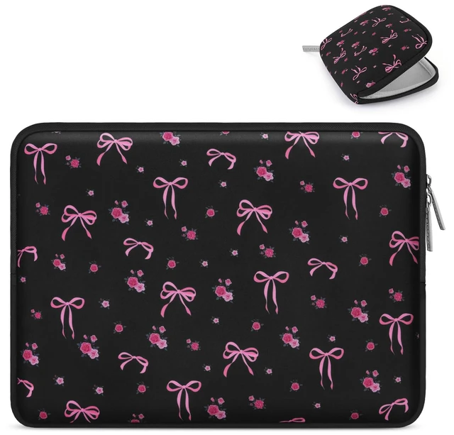 Main image of 13.3 inch Laptop Case, 13-13.3 inch Laptop Sleeve with Small Case | Compatible with MacBook Neo/Air 13.6/Pro 13/Pro 14, HP Dell ASUS Lenovo, Neoprene Computer Sleeve Bag, Roses&Bows