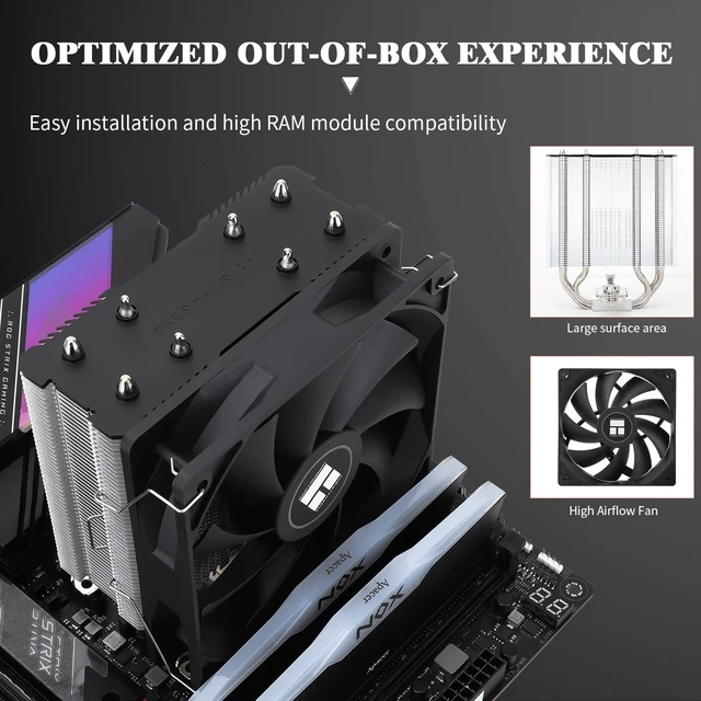 Alt view image 5 of 6 - Assassin X 120R SE CPU Air Cooler, 4 Heat Pipes, 1550RPM Speed, with 120mm PWM Fan,148mm High, Desktop PC Cooling, Support AMD:AM4 AM5/Intel LGA1851/1700/1150/1151/1200