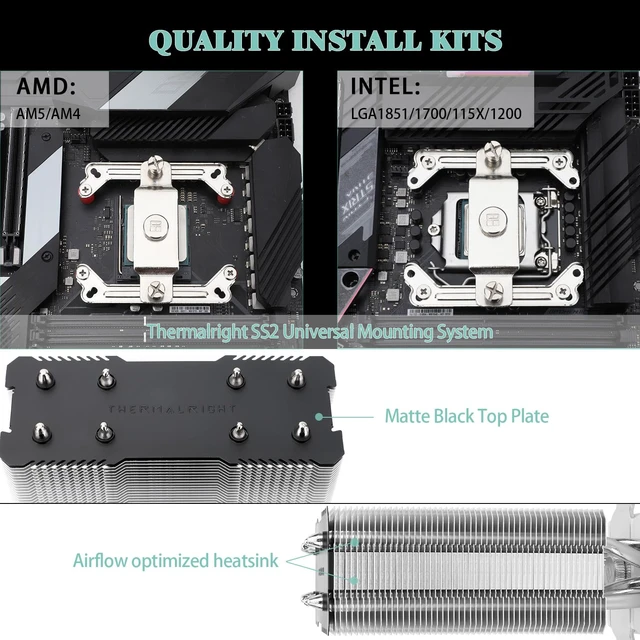 Alt view image 6 of 6 - Assassin X 120R SE CPU Air Cooler, 4 Heat Pipes, 1550RPM Speed, with 120mm PWM Fan,148mm High, Desktop PC Cooling, Support AMD:AM4 AM5/Intel LGA1851/1700/1150/1151/1200