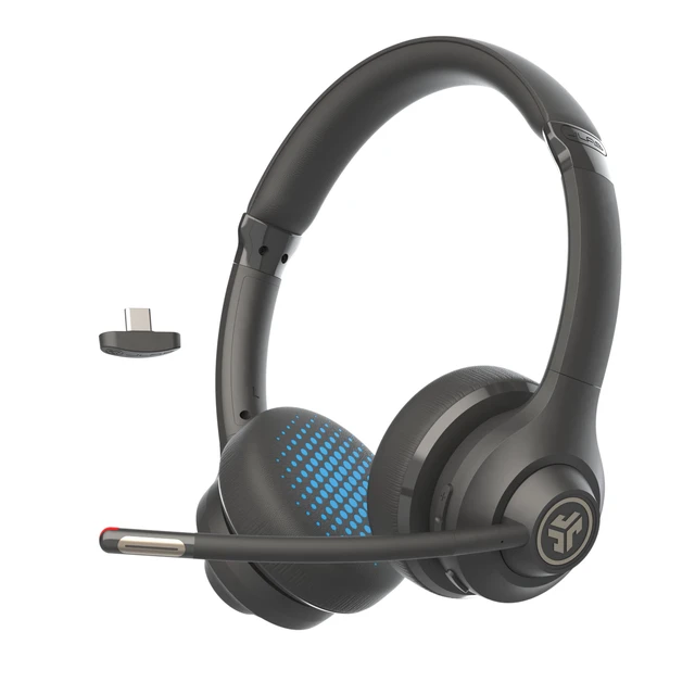 Main image of Go Work Gen 2, Wireless Headset, Bluetooth, USB Dongle, Boom Mic, Multipoint, Over Ear Headphones, Black