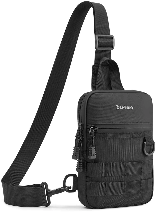 Main image of Small Crossbody Sling Bag, Mini Tactical EDC Chest Bag for Men | Crossbody bag men, Water-Resistant Nylon Small Sling Bag, Tactical Shoulder Bag for Hiking Travel Daily