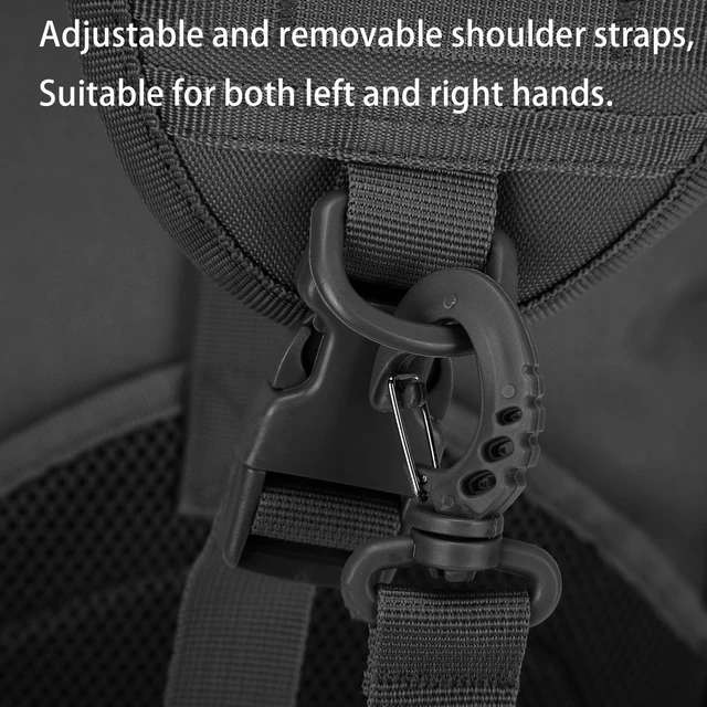 Alt view image 7 of 7 - Tactical Sling Bag Backpack, Military Rover Shoulder Pack, EDC Molle Assault Range Bag for Men Ambidextrous(Black)