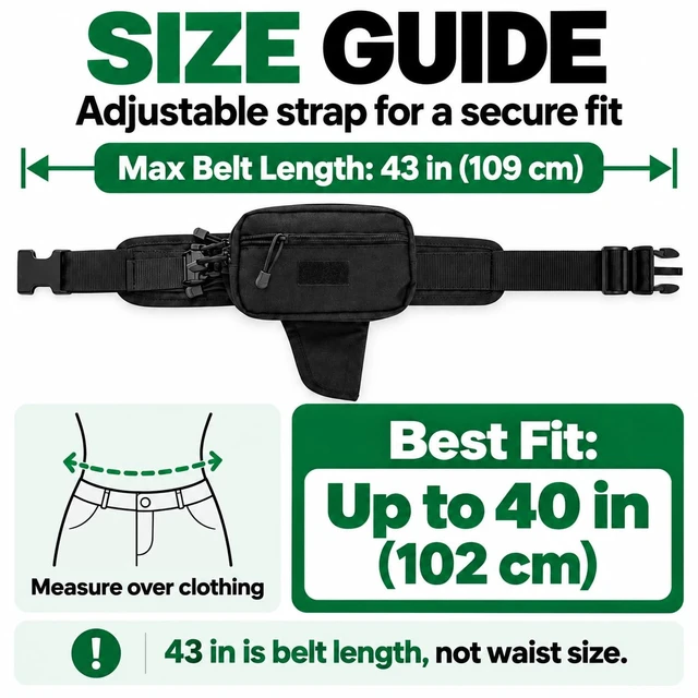 Alt view image 2 of 7 - Concealed Carry Fanny Pack, Tactical Waist Bag | Tactical fanny pack with concealed gun holster for running & EDC. CCW waist bag for men and women, Tan