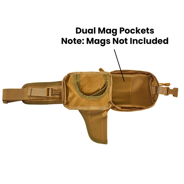 Alt view image 5 of 7 - Concealed Carry Fanny Pack, Tactical Waist Bag | Tactical fanny pack with concealed gun holster for running & EDC. CCW waist bag for men and women, Tan