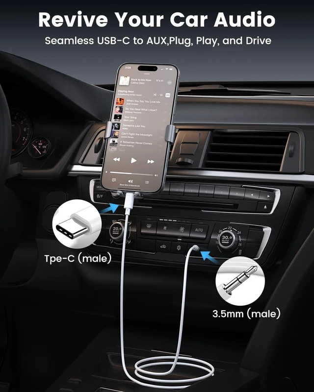 Alt view image 4 of 7 - USB C to 3.5mm AUX Cable Set, 4 Pack, AUX to USB C Cord & Adapter | 2 AUX cords + 2 DAC audio dongles, USB C to AUX,Compatible with iPhone 17/16/15, Samsung Galaxy S25, Car Stereo & Headphones