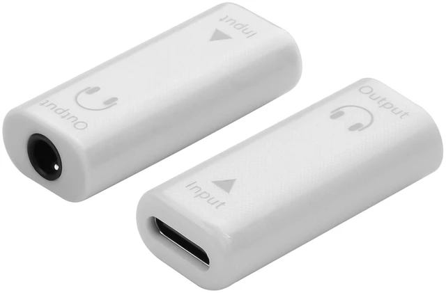 Main image of 2 PCS USB C to 3.5mm Headphone Jack Adapter,Type C Female Input to Aux Female Output Digital Audio Converter for PC, Tablet, Laptop, Microphone, Speaker