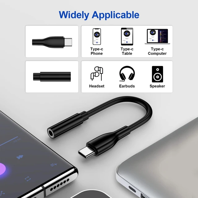 Alt view image 2 of 7 - USB C to 3.5mm Headphone Adapter for Google Pixel 10a 11 10 9 Pro XL Fold | 2 Pack Type C Audio Adapter Headphone Jack Aux Cord for Samsung Galaxy A37 A27 A17 A14 A15 A16 A54 A55 A53 S24 FE Ultra Plus