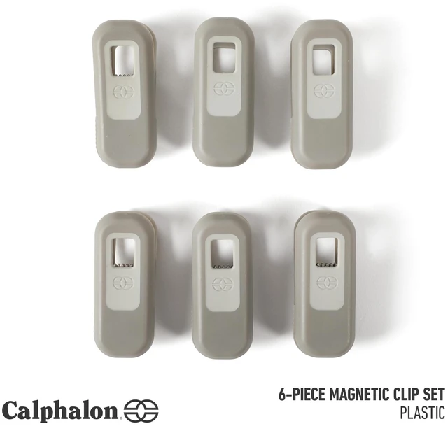 Alt view image 2 of 7 - Prime Magnetic Bag Clips, 6-Pack Kitchen Sealing Clips, Chip Bag Clips with Built-In Magnets, Strong Spring Clamp for Pantry Organization, Food Storage & Refrigerator Use, Taupe