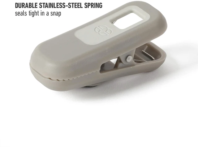 Alt view image 5 of 7 - Prime Magnetic Bag Clips, 6-Pack Kitchen Sealing Clips, Chip Bag Clips with Built-In Magnets, Strong Spring Clamp for Pantry Organization, Food Storage & Refrigerator Use, Taupe