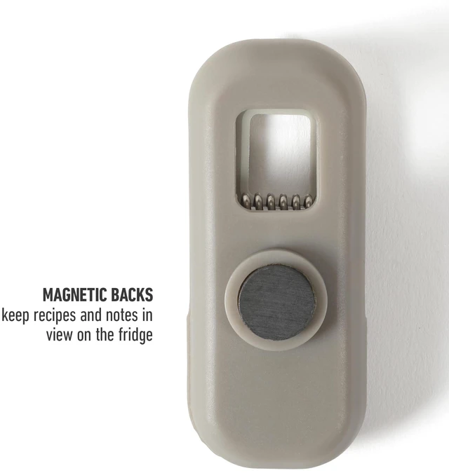 Alt view image 7 of 7 - Prime Magnetic Bag Clips, 6-Pack Kitchen Sealing Clips, Chip Bag Clips with Built-In Magnets, Strong Spring Clamp for Pantry Organization, Food Storage & Refrigerator Use, Taupe