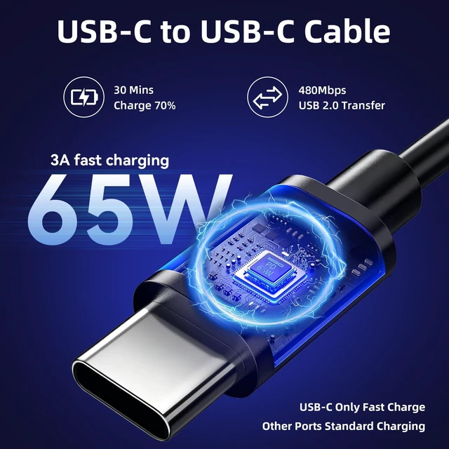 Alt view image 2 of 7 - 5-in-2 (65W) Multi Charging Cable with iWatch Charger : USB A/C Input, Type C/IP/Micro USB/Mini B Cable Cord for iWatch Ultra/SE/10-1/iPhone 17-11/Galaxy S25-S20/Garmin GPS-Black, 4FT