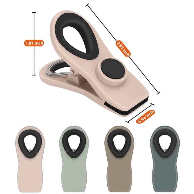 Alt view image 4 of 7 - Chip Clips, Magnetic Bag Clips Food Storage, 16 Pack, Neutral Color | Heavy Duty Clips with Airtight Seal, Strong Spring, for Food, Snack, Fridge, Office